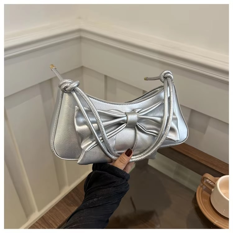 Chic Bowknot PU Leather Shoulder Bag – RM117