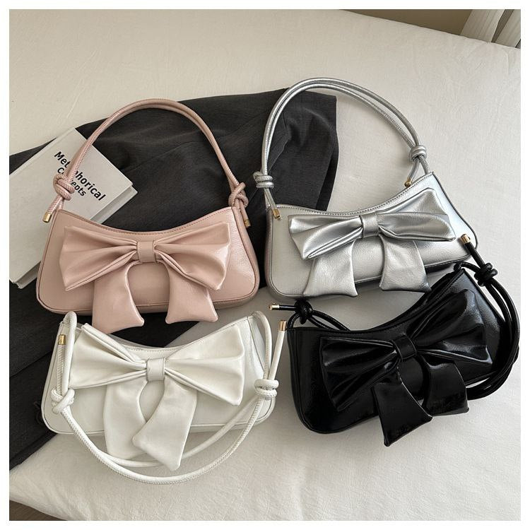 Chic Bowknot PU Leather Shoulder Bag – RM117