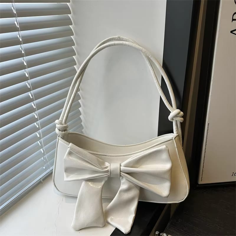 Chic Bowknot PU Leather Shoulder Bag – RM117