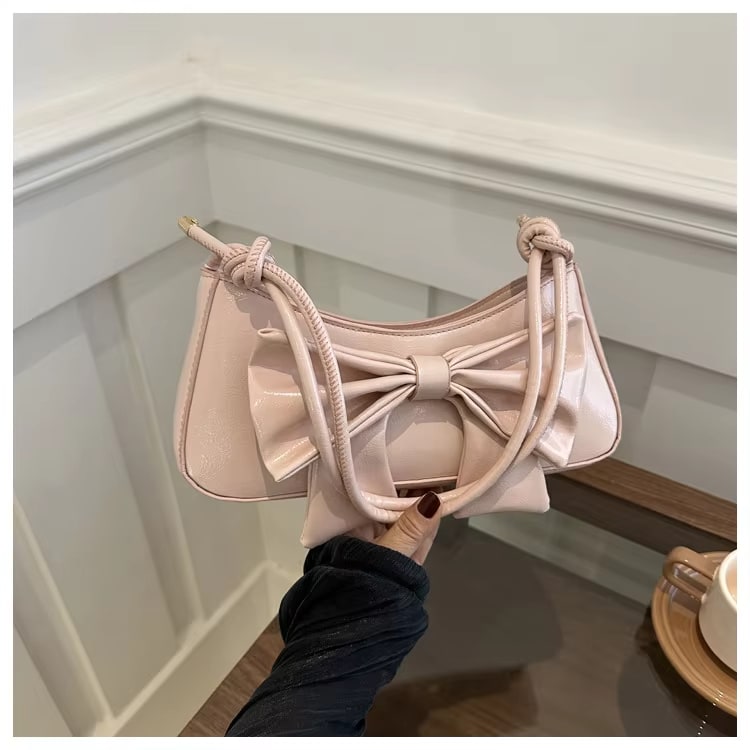 Chic Bowknot PU Leather Shoulder Bag – RM117