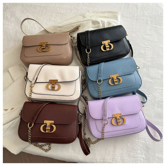Korean Mini Saddle Bag – Soft PU Leather Crossbody RM95